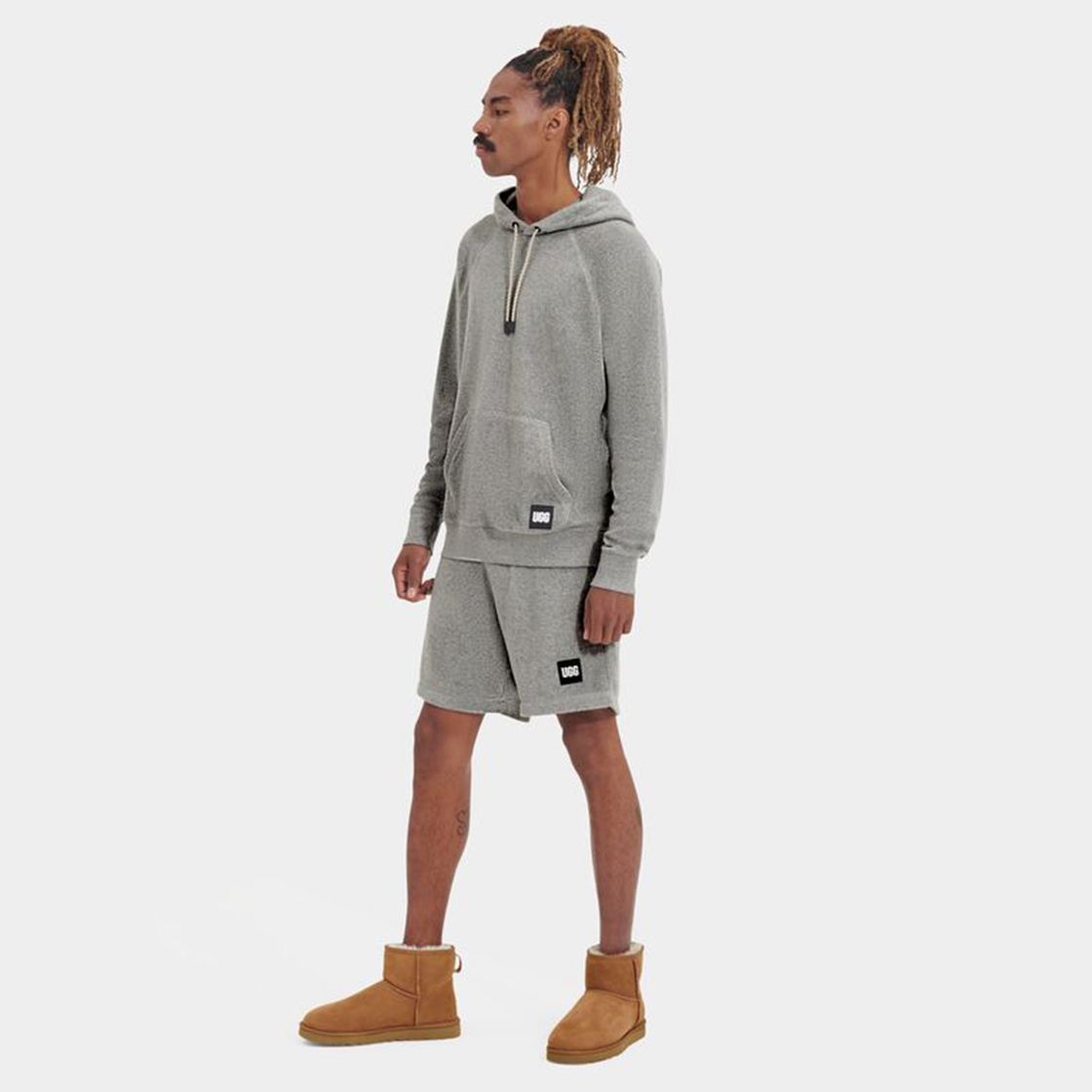 UGG australia TERRANCE HOODIE FL - Grey - Top View