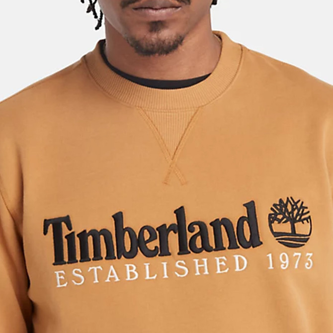 Timberland A65DD LS Est. 1973 Crew BB Sw - Brown - Rear View