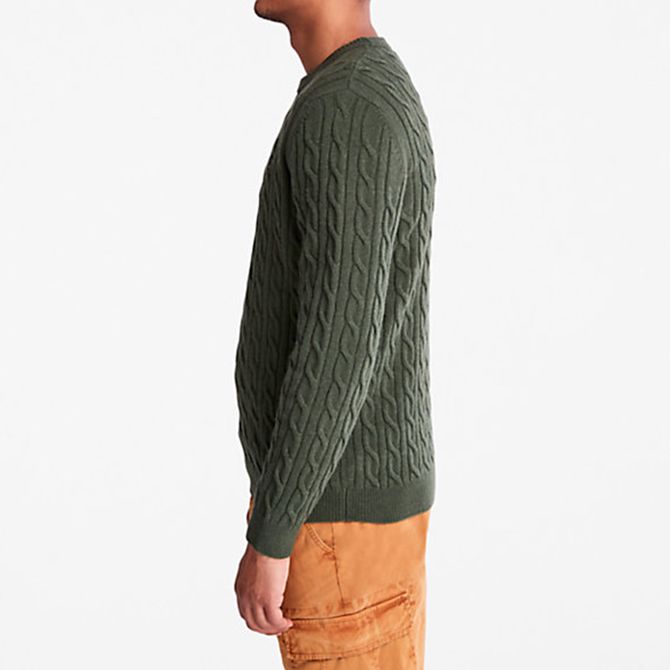 Timberland A2CEQ P-B Lambwool cable DUFFE - Green - Top view