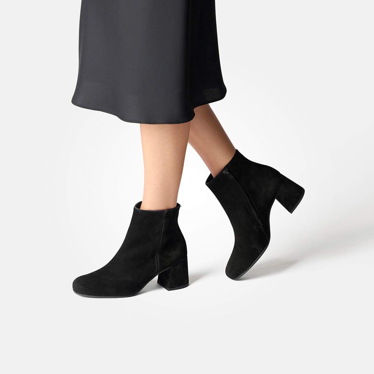 Paul green black suede ankle cheap boots