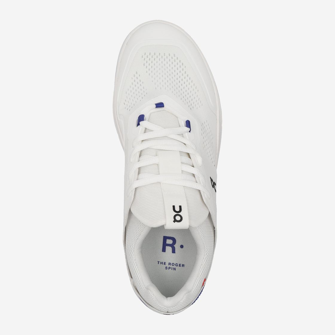 On The Roger Spin - White/ Indigo Blue - Sole