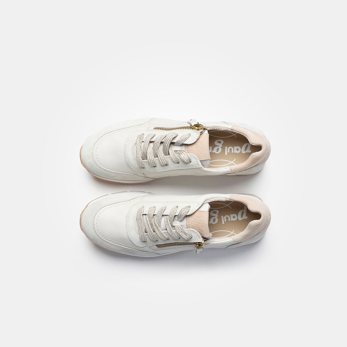 Paul Green 4085-335 - White/ Offwhite / Beige - Back view