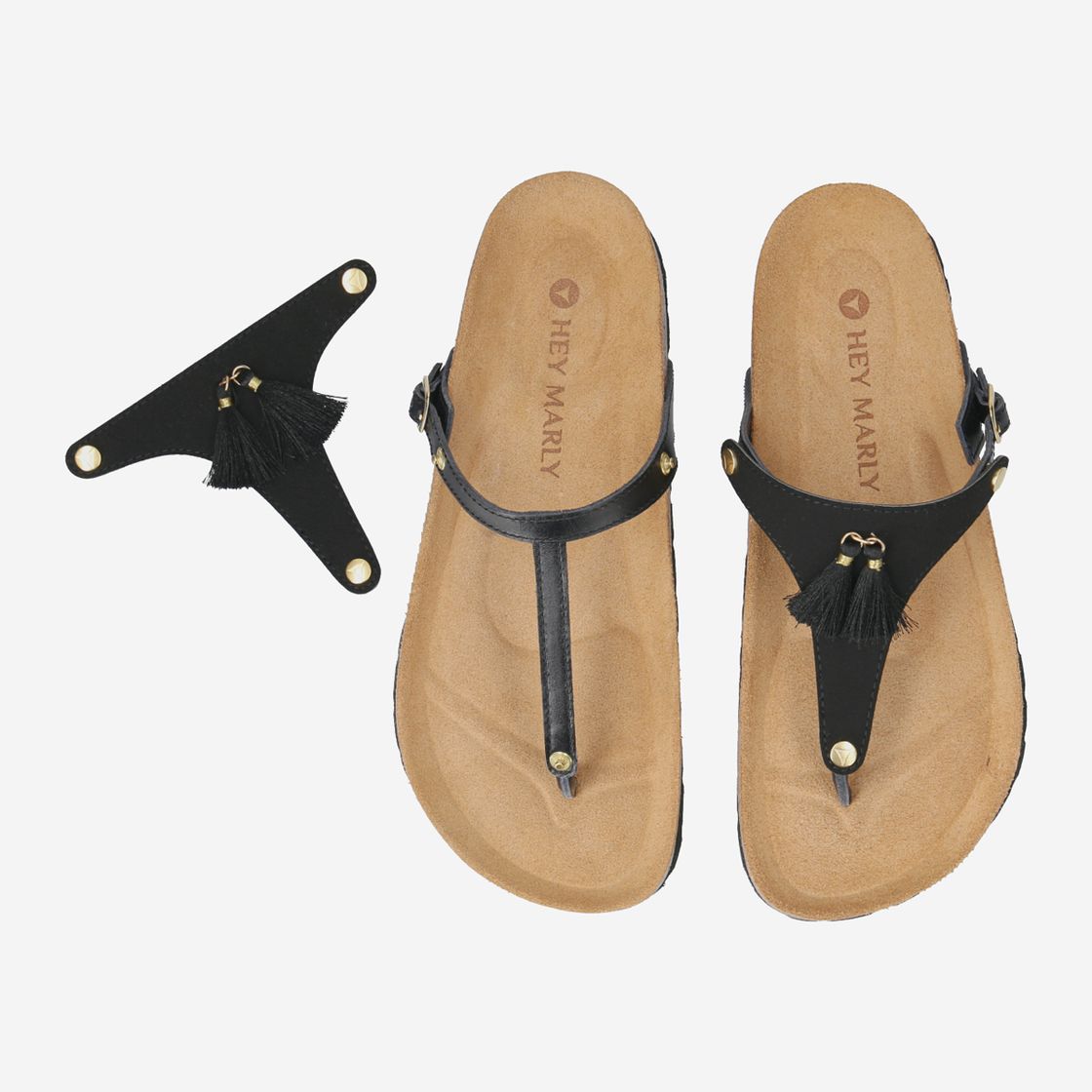 Hey Marley BASE SANDAL - Black - Sole