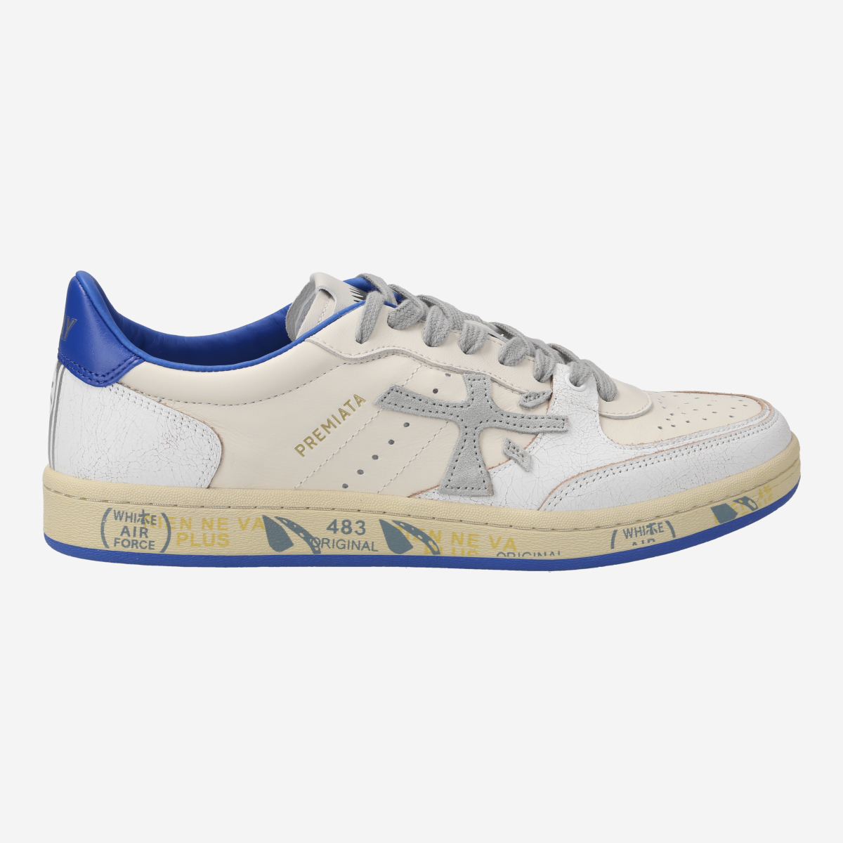 スニーカー PREMIATA Women Sneakers BSKTCLAD VAR 6780 WHITE BLUE White Premiata BSKT CLAY 6779 Sneakers in white buy online