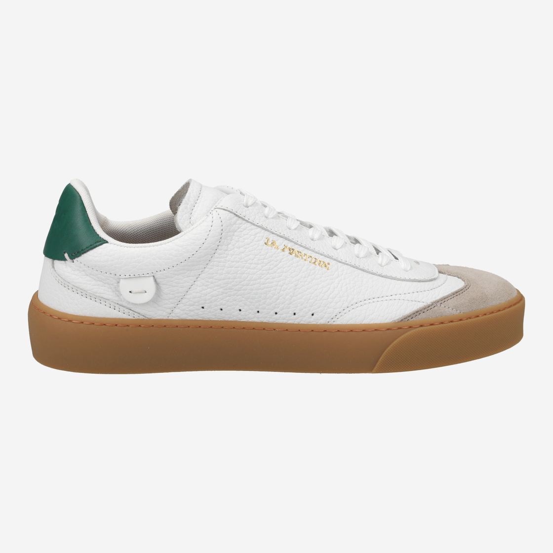 La Martina SCARPA UOMO - White / Beige / Green - Back view