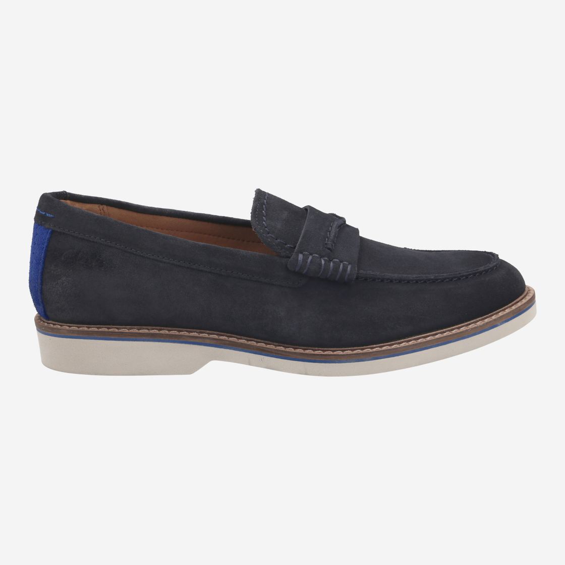 Clarks Atticus LTSlip - Blue - Side view