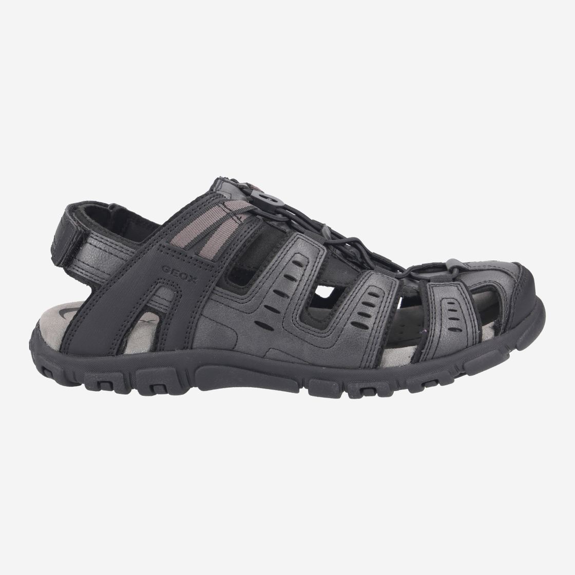 Geox UOMO SANDAL STRADA - Black - Back view