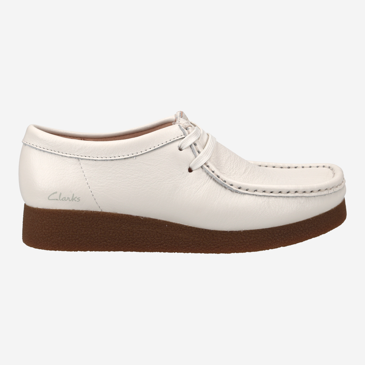 Clarks white slip on shoes hotsell