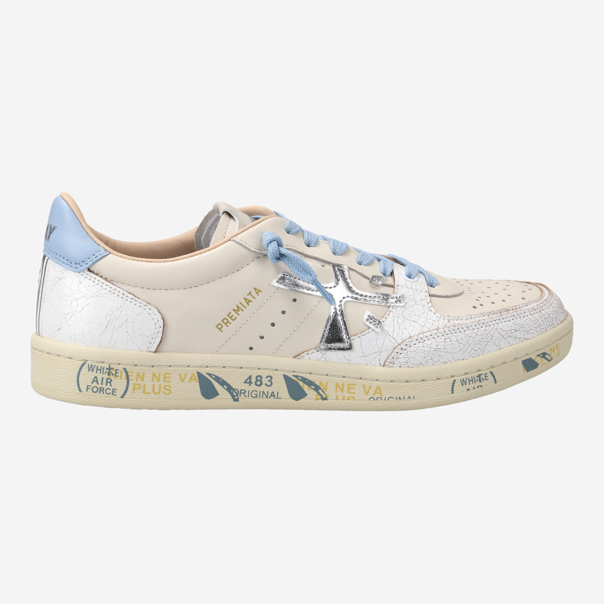 スニーカー PREMIATA BSKT-CLAYD-6780 Sneakers Basket Clay in pelle Premiata BSKT CLAY-D 6780 Sneakers in white buy online