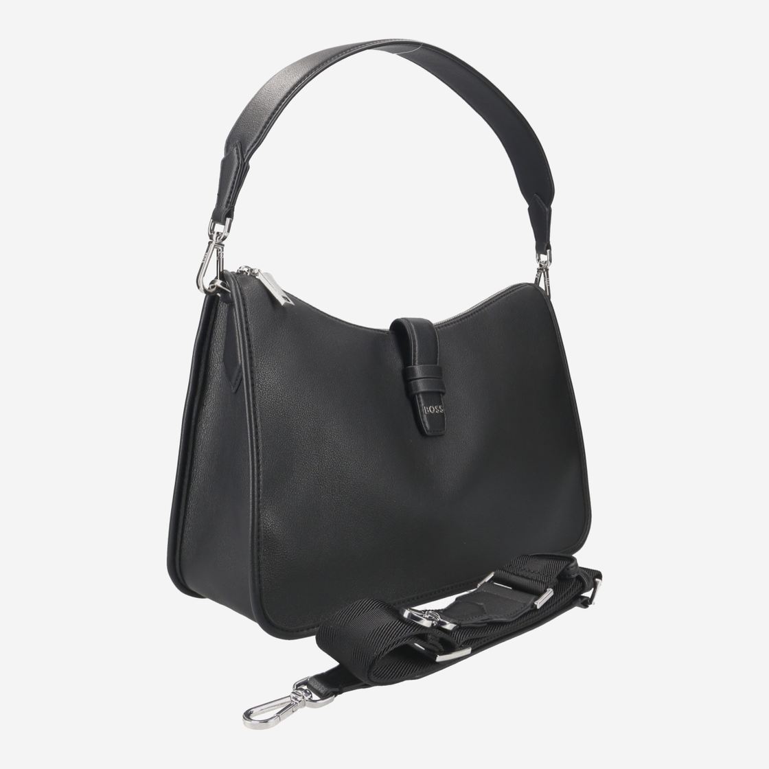 Boss Maddie Shoulder Bag - Black - Front view