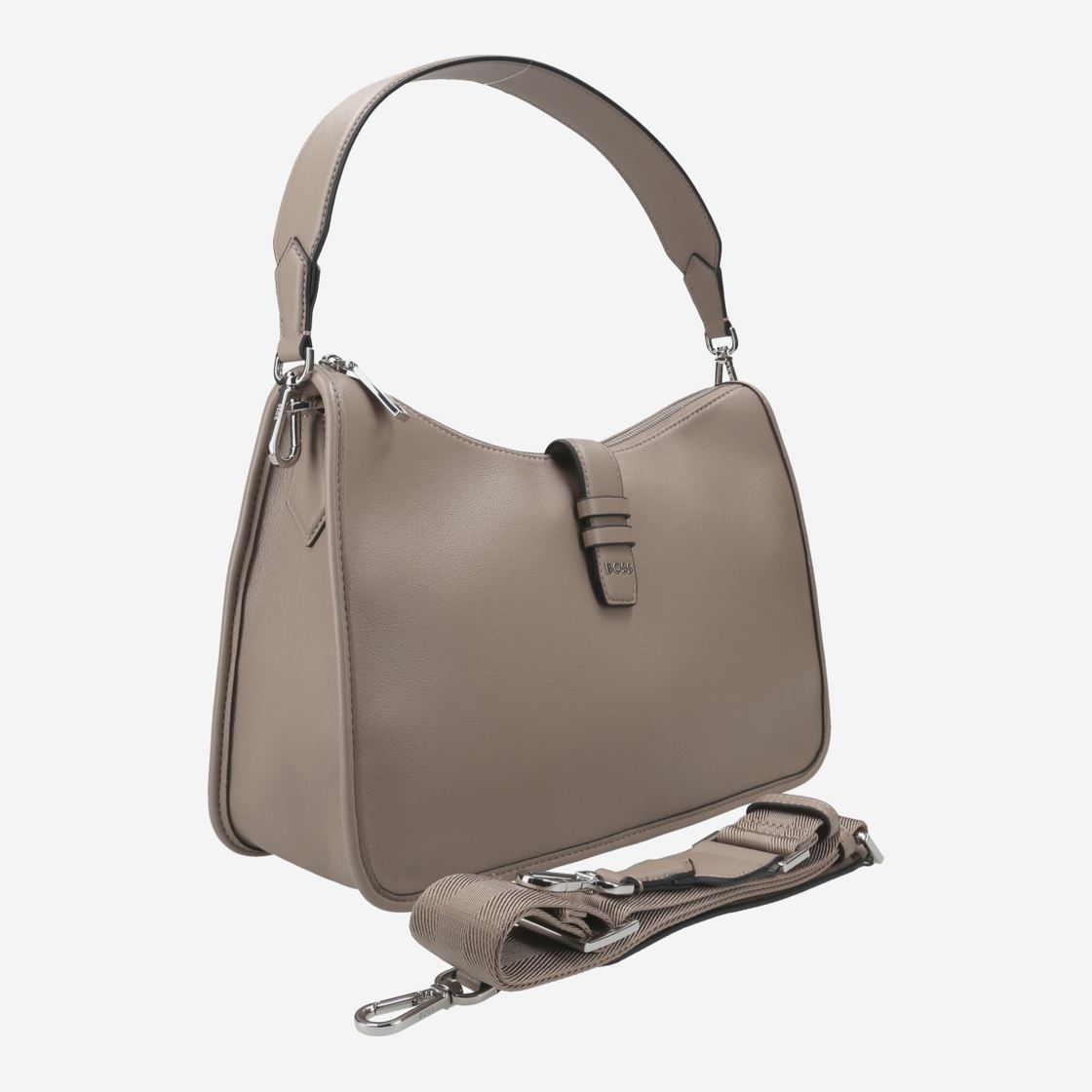 Boss Maddie Shoulder Bag - Beige - Front view