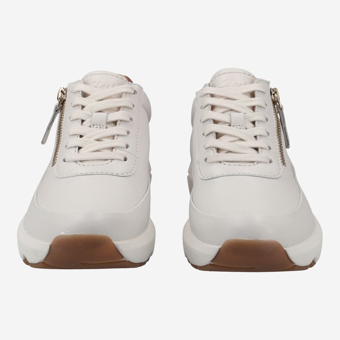 Clarks Tivoli Zip - White - Front view