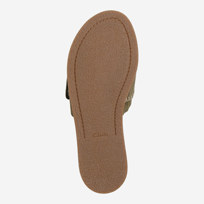 Clarks Maritime Mule - Green/ Olive - Top view