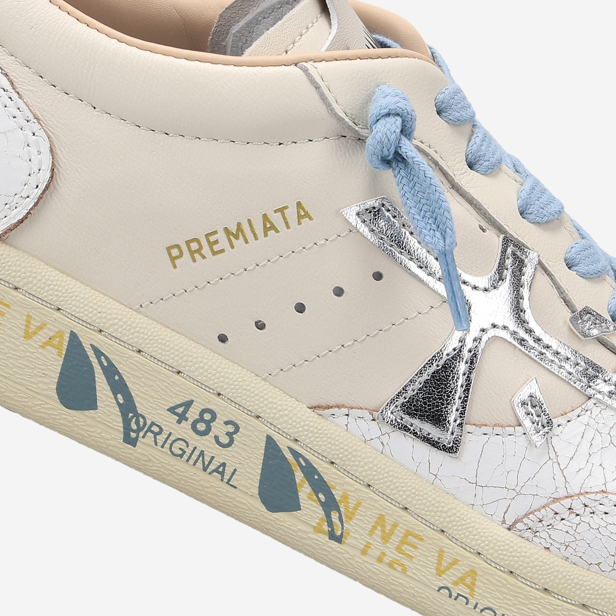 スニーカー PREMIATA BSKT-CLAYD-6780 Sneakers Basket Clay in pelle Premiata BSKT CLAY-D 6780 Sneakers in white buy online