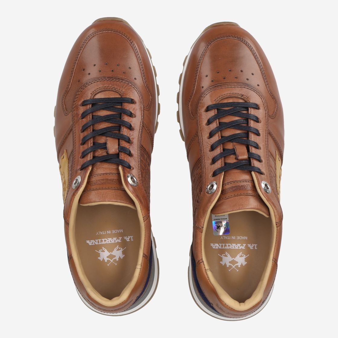 La Martina SCARPA UOMO - Brown combined - Back view