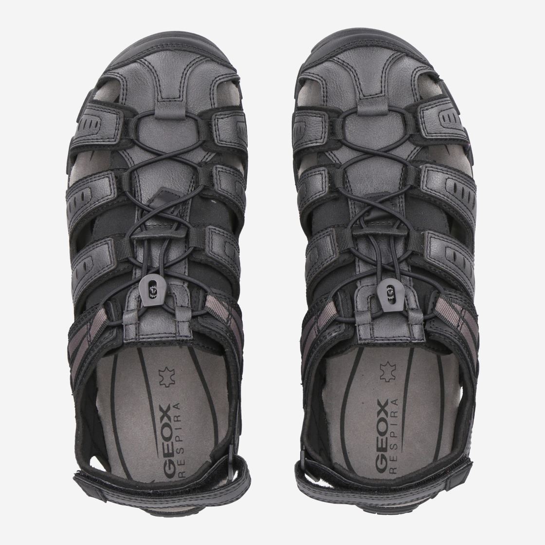 Geox UOMO SANDAL STRADA - Black - Sole