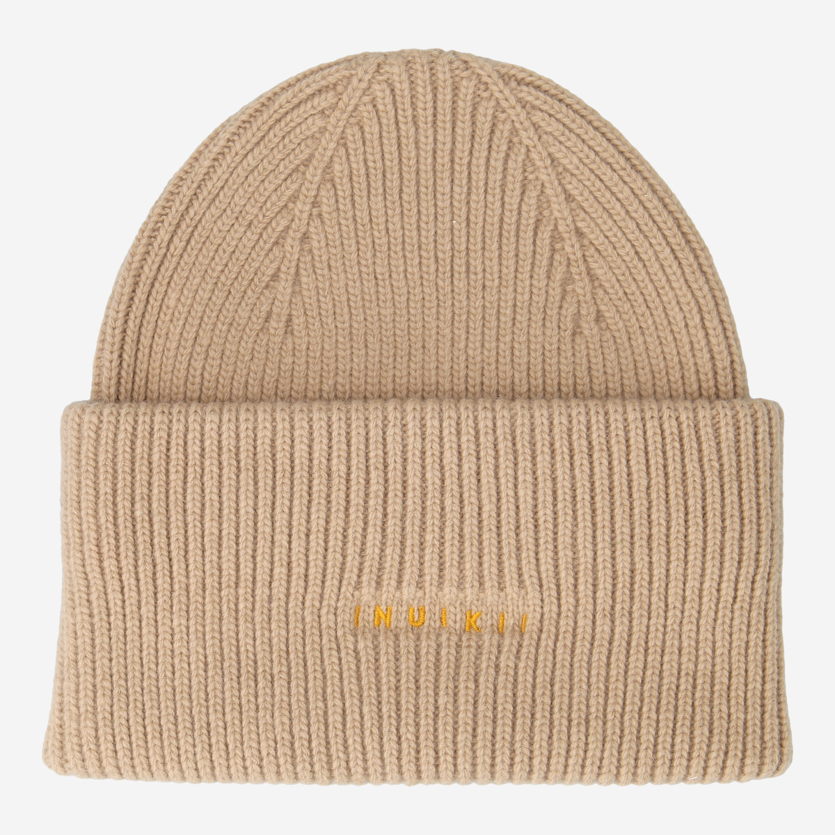 INUIKII 42020-020 BEIGE RIBBED WOOL BEANIE Hats & Scarfs in beige