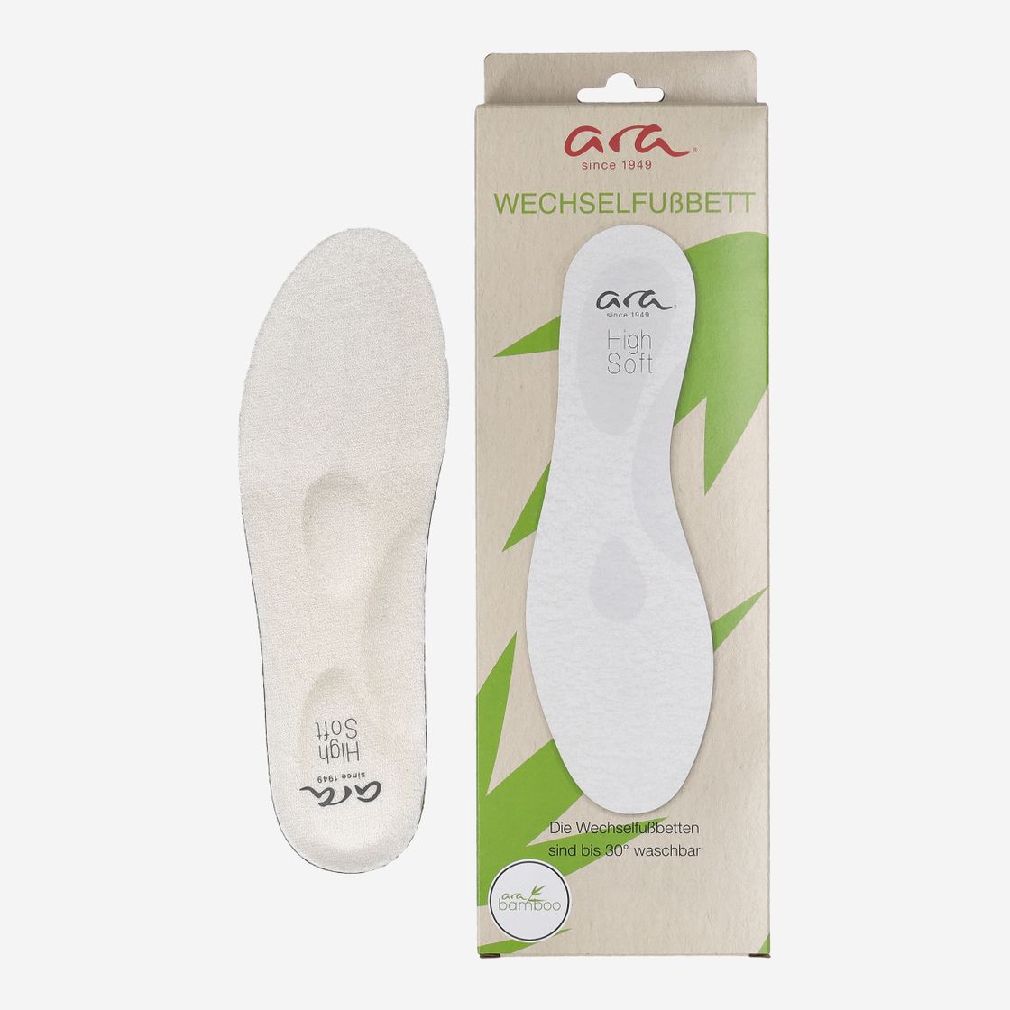 Ara removable footbed Highsoft - White - Front view