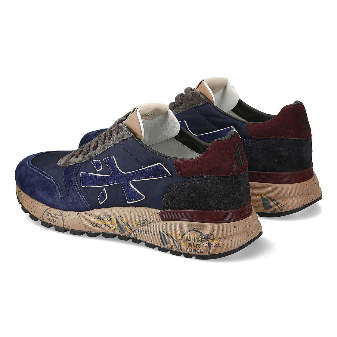 Premiata MICK - Blue, combined - Sole