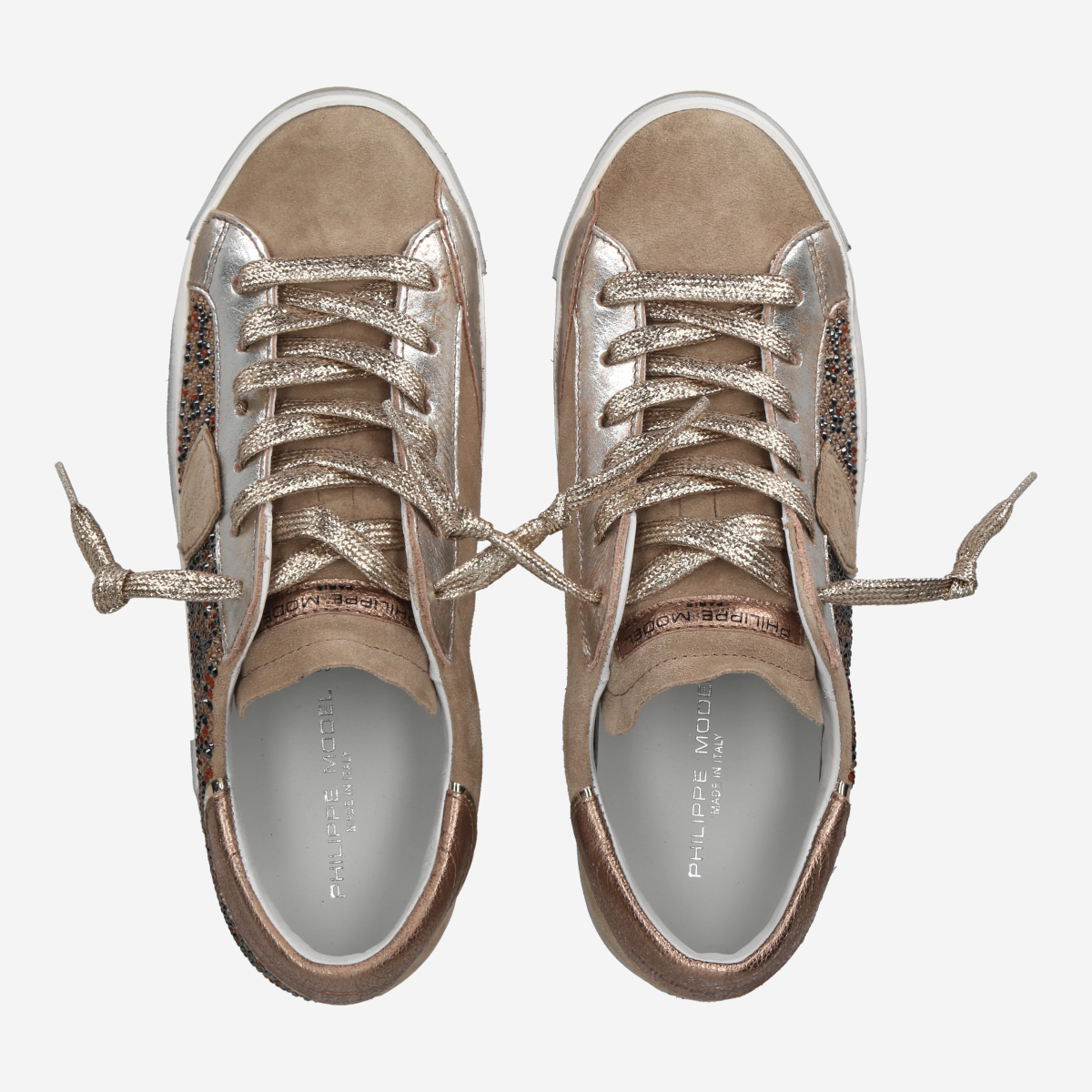 Philippe Model PRSX LOW Sneakers in gold buy online Philippe Model PRSX LOW Sneakers in gold buy online