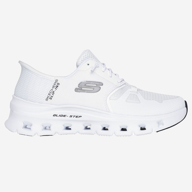 Skechers GLIDE STEP - White - Rear view