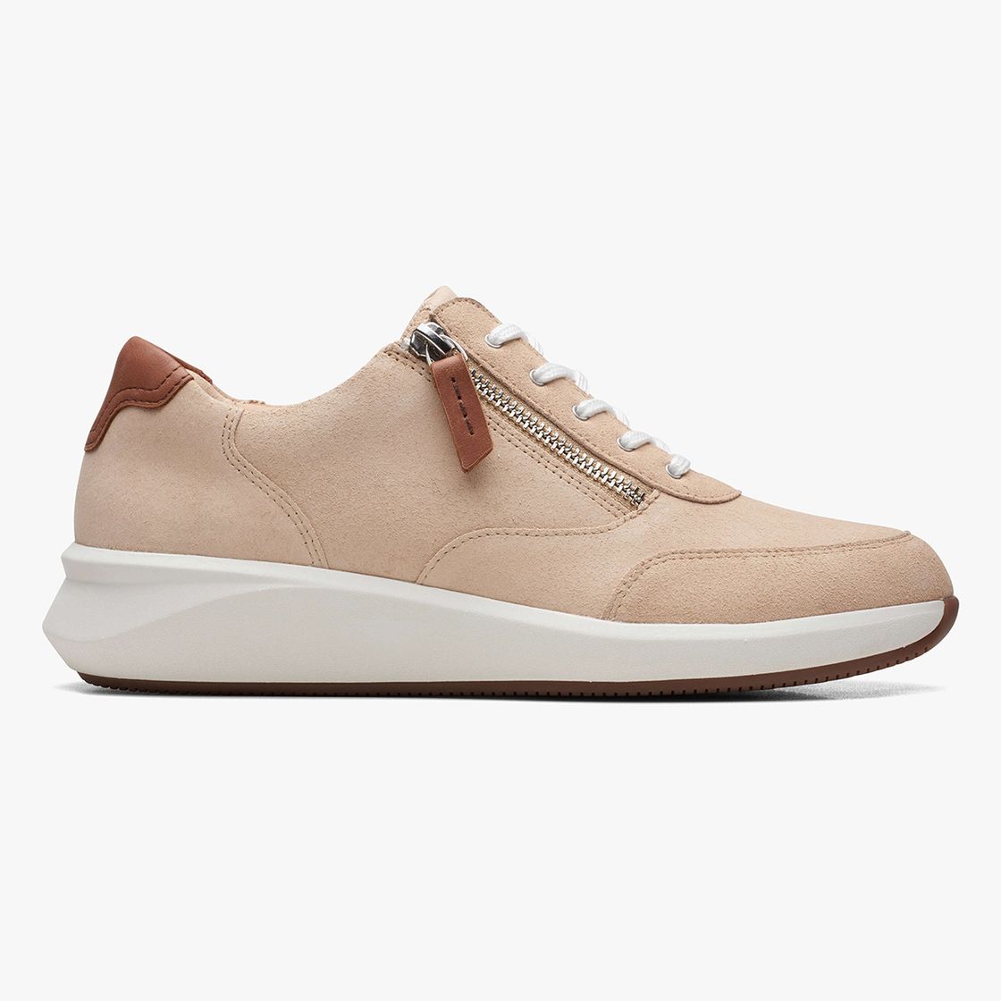 Clarks Un Rio Zip Light - Beige - Back view