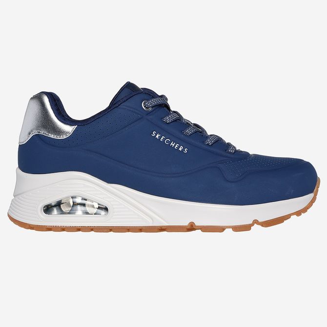 Skechers UNO - Blue / Silver - Back view