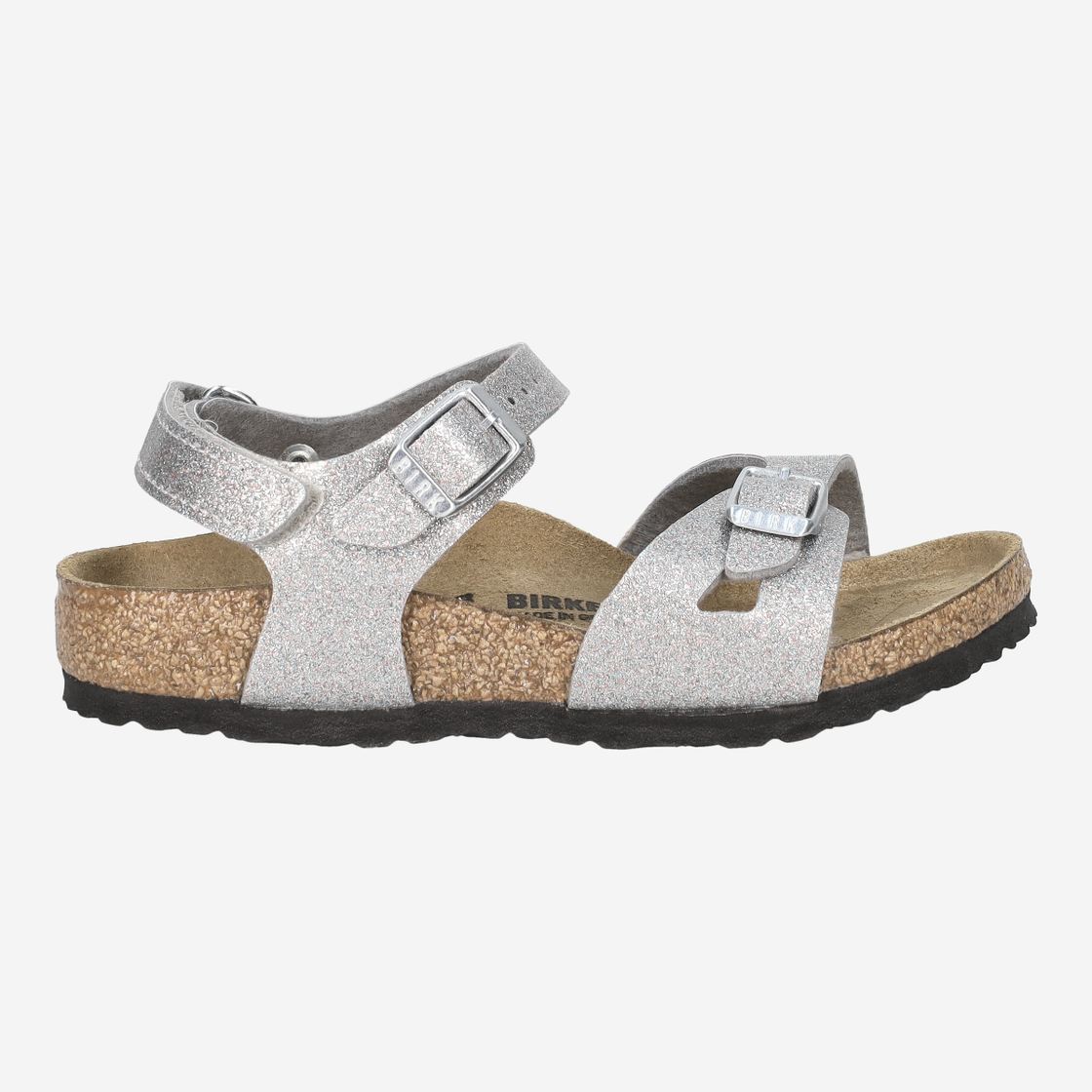 birkenstock RIO KIDS BIRKO-FLOR - Silver - Back view