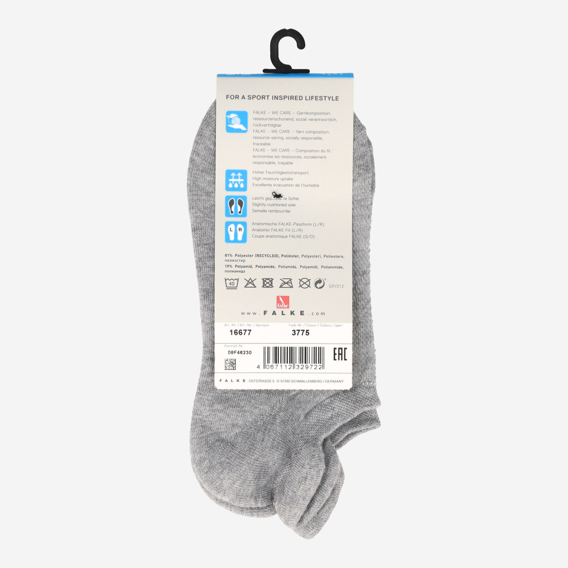 Fine stockings Cool Kick - Gray - Back view