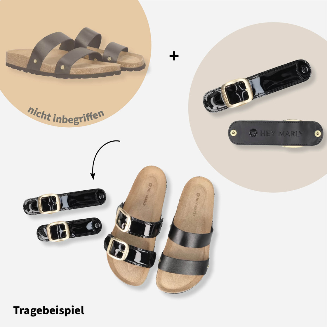 Hey Marley CITY GLOSS - Black - Front view