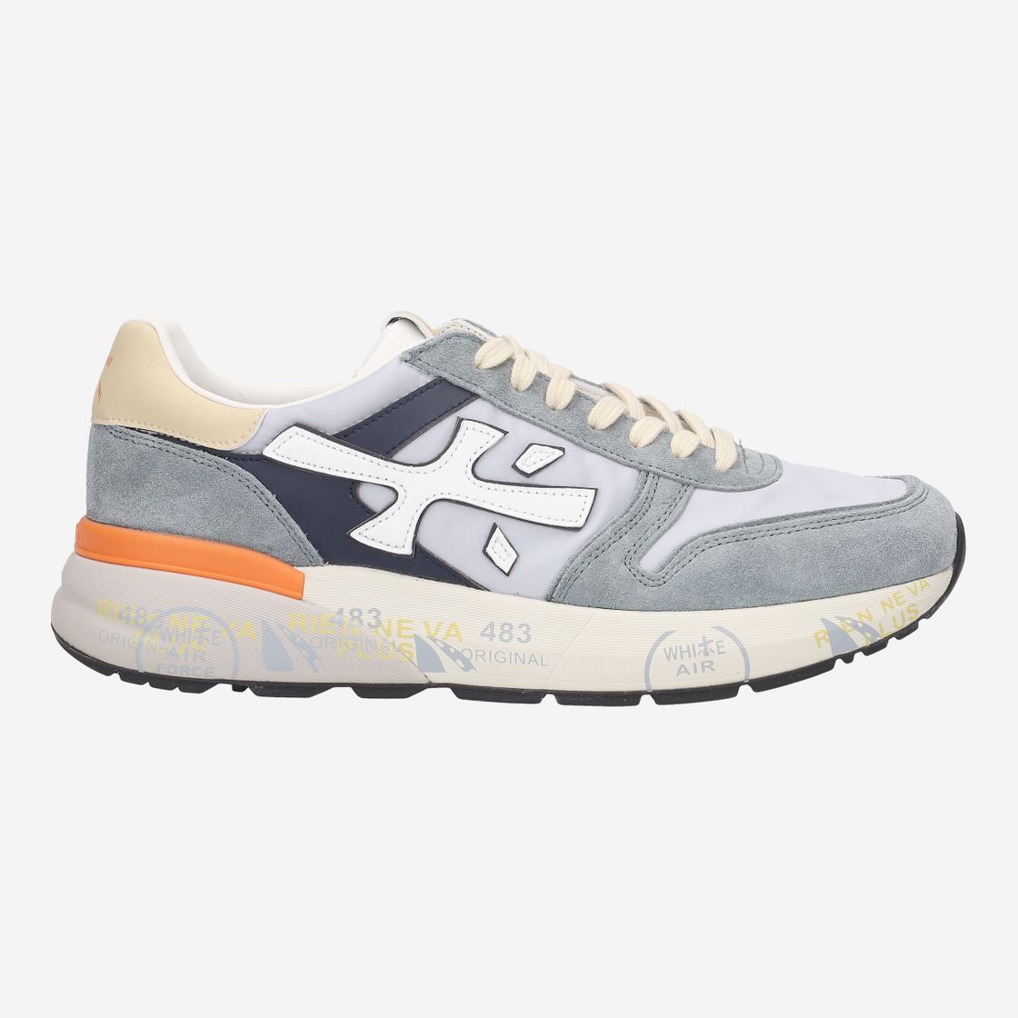 Premiata MICK - gray, combined - front view