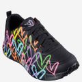 Skechers UNO LITE HEART OF HEARTS - Black, combined - front view