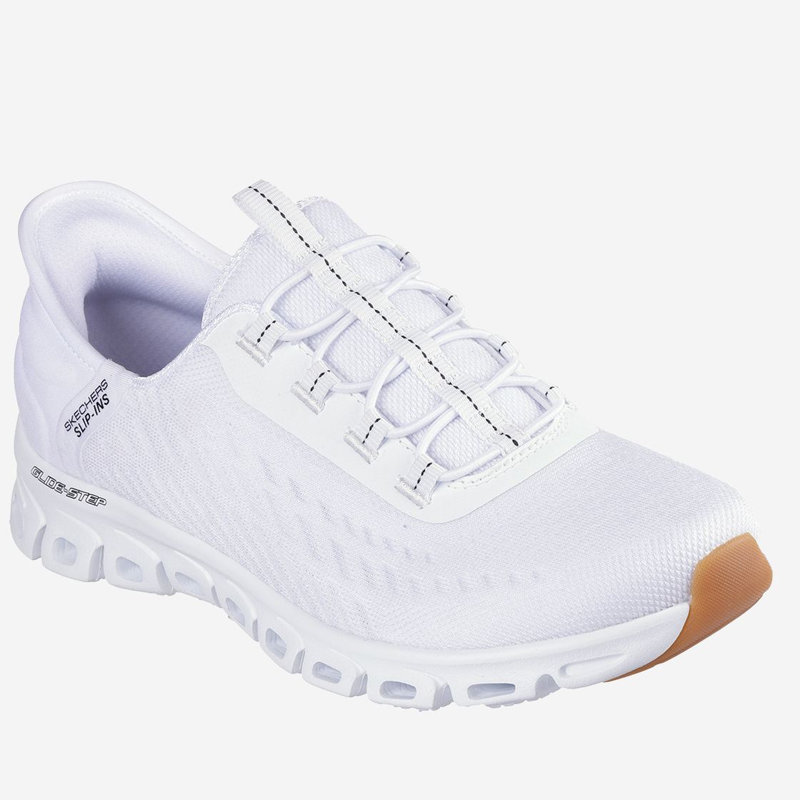 Skechers GLIDE STEP - White - Front view