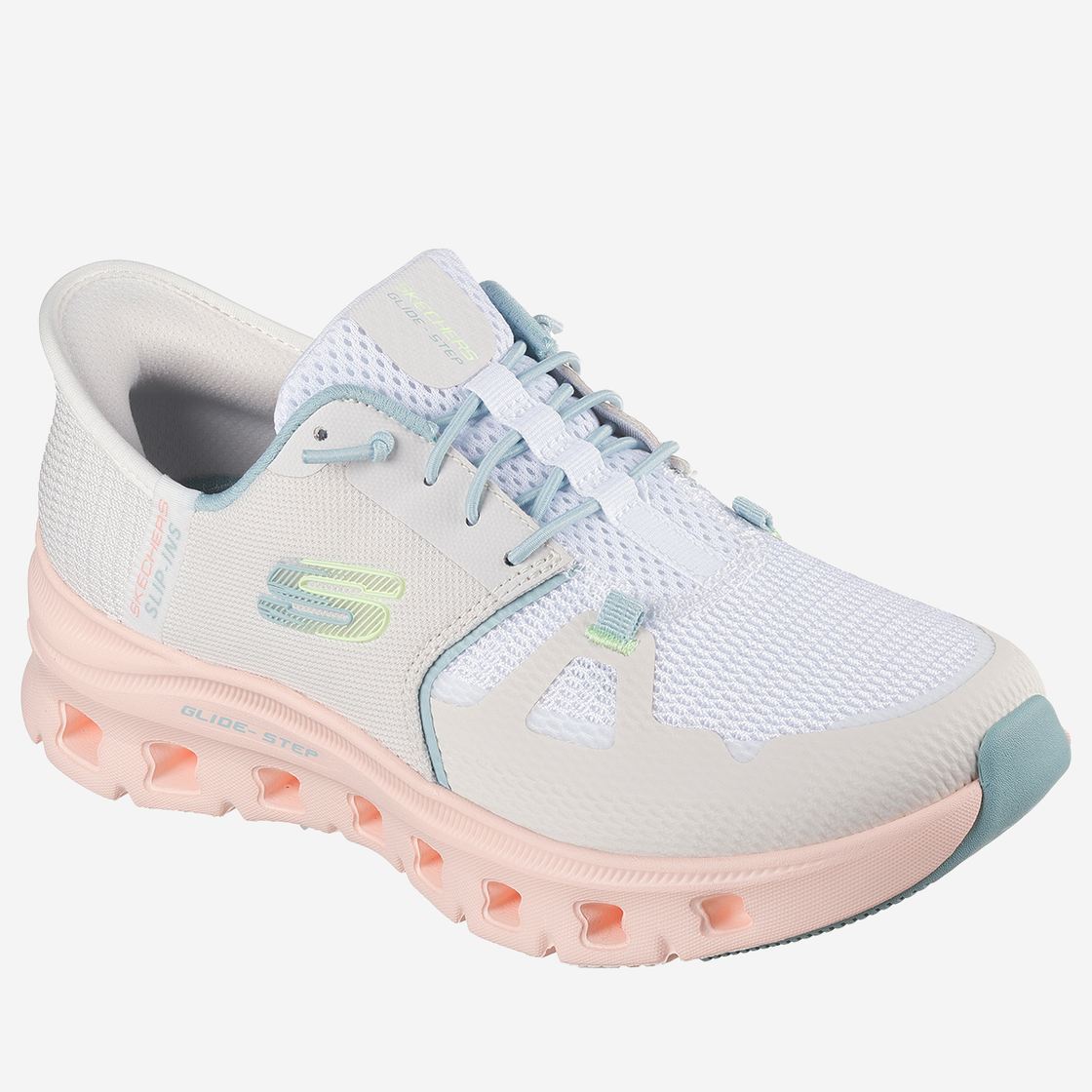 Skechers GLIDE STEP - White - Front view