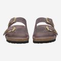 birkenstock ARIZONA BIG BUCKLENATURAL LEAT - Lavender/ Plum/ Purple - Front view