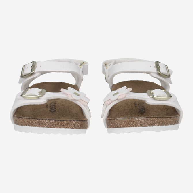 birkenstock RIO PLAIN FLOWERS - White - Front view