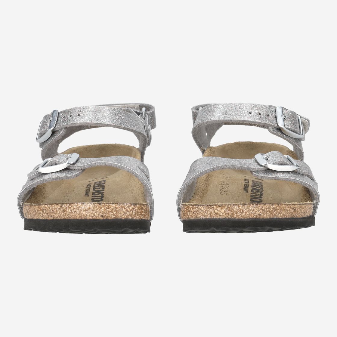 birkenstock RIO KIDS BIRKO-FLOR - Silver - Front view