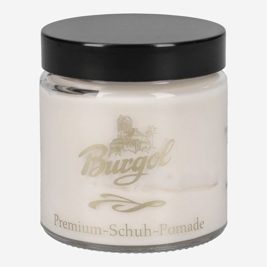 Burgol shoe polish - white - front view