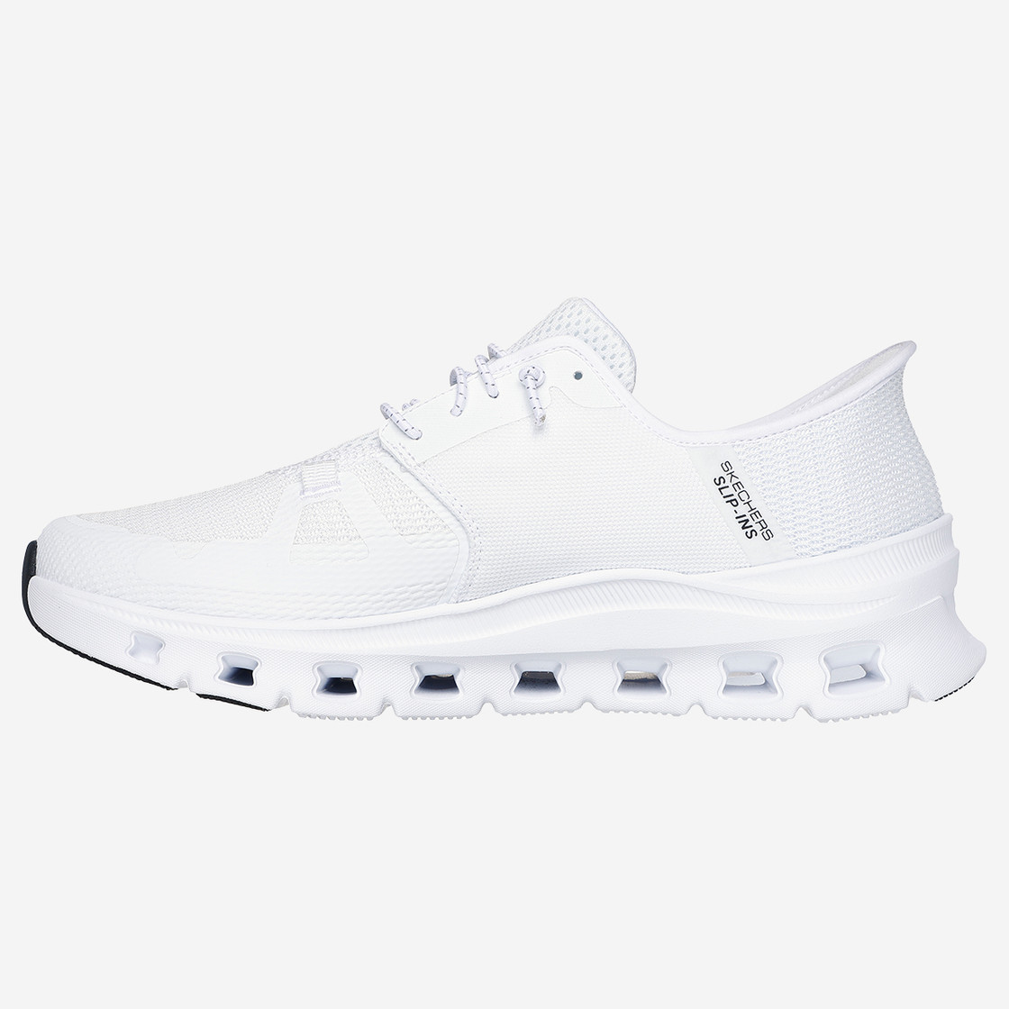 Skechers GLIDE STEP - White - Side view