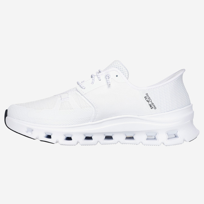 Skechers GLIDE STEP - White - Side view