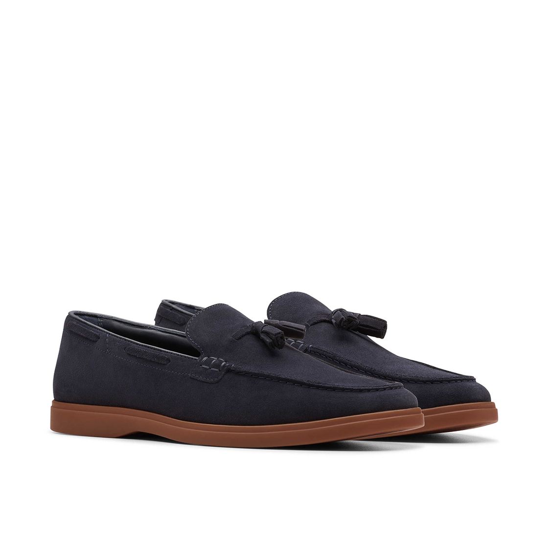 Clarks Torford Tassel - Blue - Side view