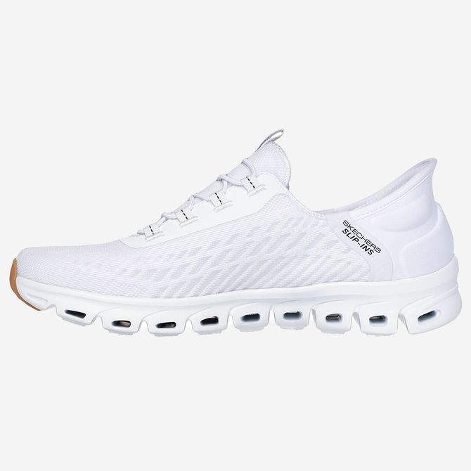 Skechers GLIDE STEP - White - Side view