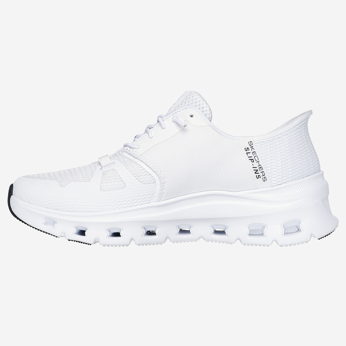 Skechers GLIDE STEP - White - Side view