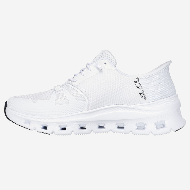 Skechers GLIDE STEP - White - Side view