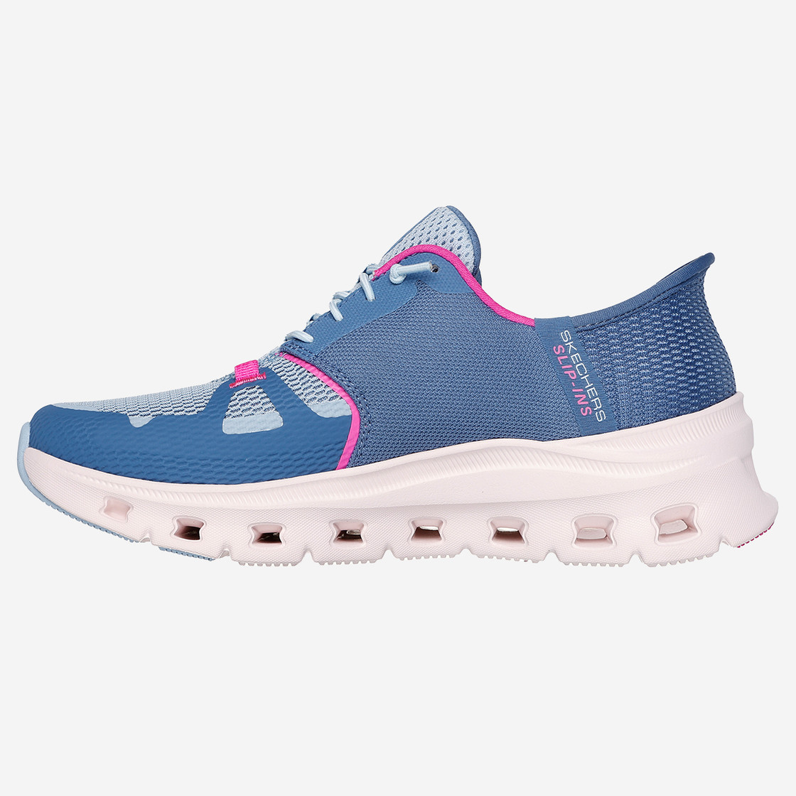 Skechers GLIDE STEP - Blue - Side view