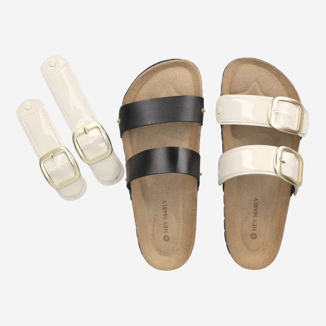 Hey Marley CASUAL CORK - Black - Side view