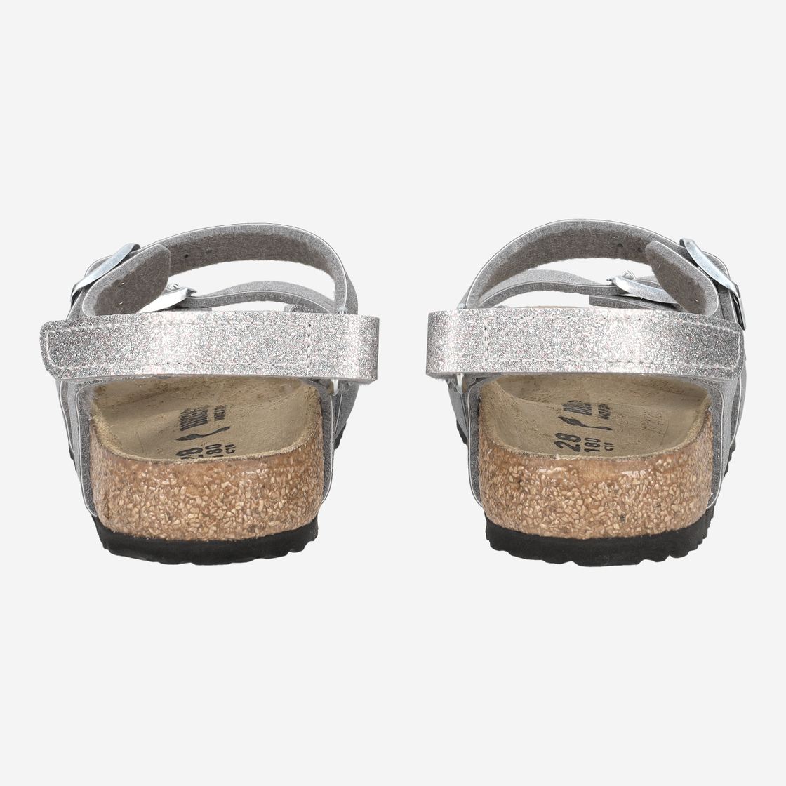 birkenstock RIO KIDS BIRKO-FLOR - Silver - Side view