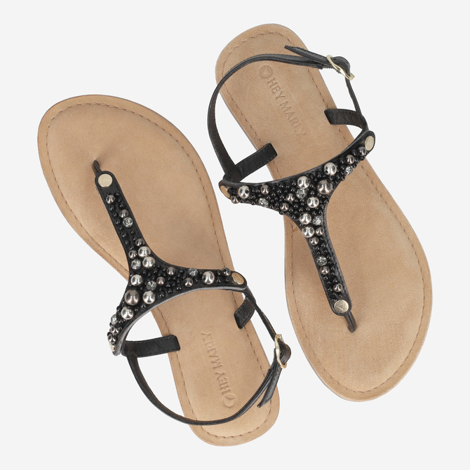 Hey Marley PRECIOUS PEARL - Black - Top view