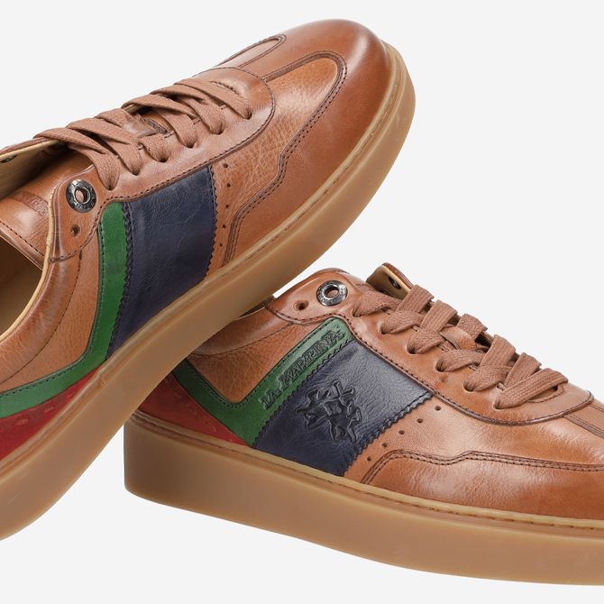 La Martina HERITAGE SNEAKER - Brown combined - special image