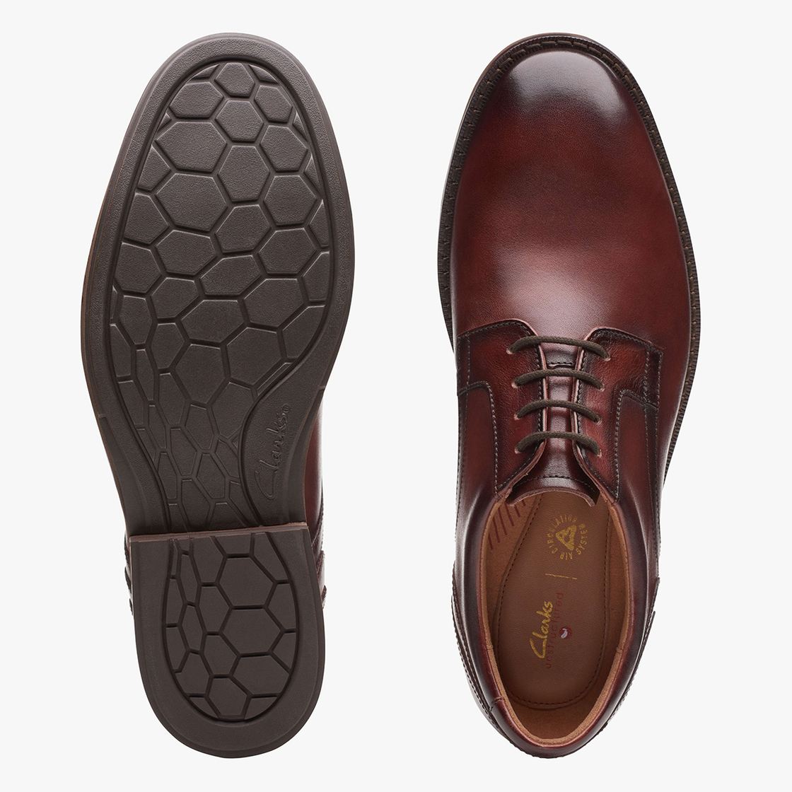 Clarks Un Hugh Lace - Brown - Sole